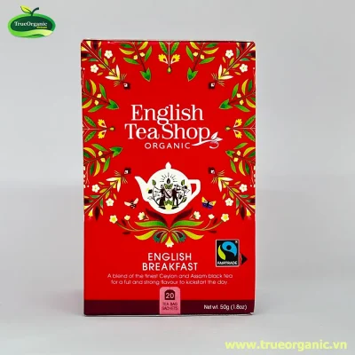 Trà organic English Breakfast hiệu English Tea shop loại 20g