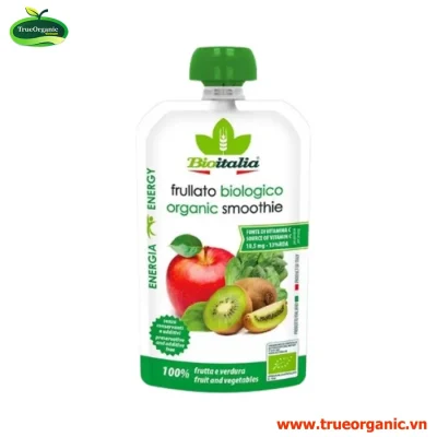 Hỗn hợp táo, kiwi, rau bina hữu cơ Bioitalya 120g