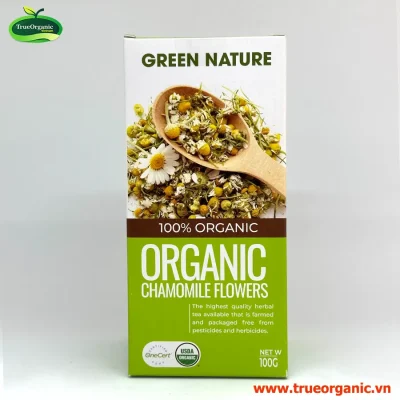 Trà cúc nguyên bông Chamomile 100g Green Nature