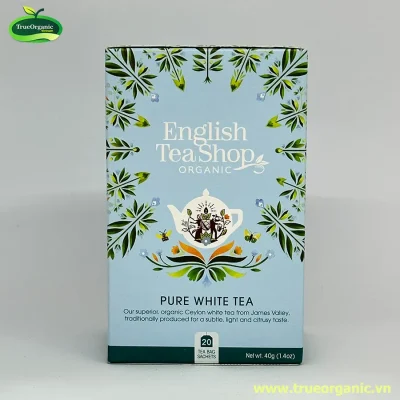 Trà organic English Pure White Tea hiệu English Tea Shop loại 20g